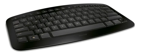 Black Microsoft Wireless Keyboard PNG Transparent Background