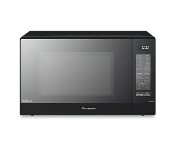 Black Panasonic Microwave Oven PNG Transparent Background