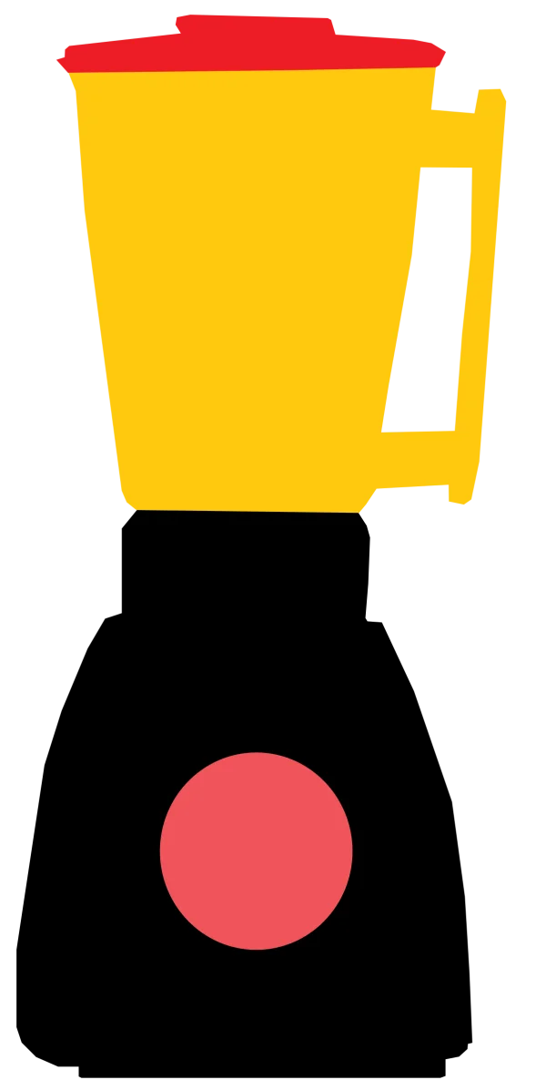 Simple Yellow Container with Red Lid PNG