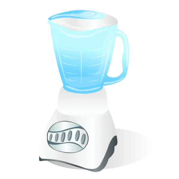 White and Blue Kitchen Blender PNG