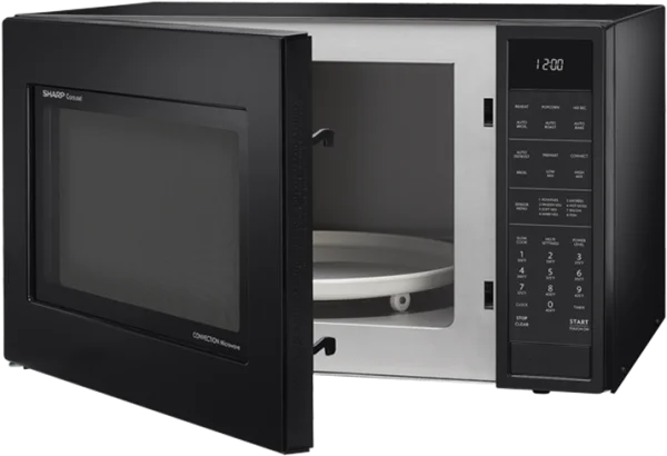 Black Sharp Convection Microwave Oven PNG