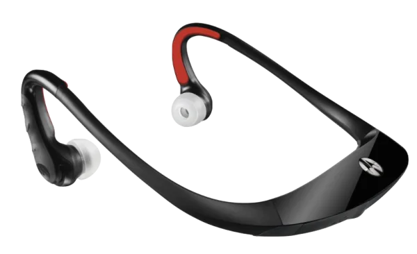 Black and Red Wireless Sports Headset PNG Transparent