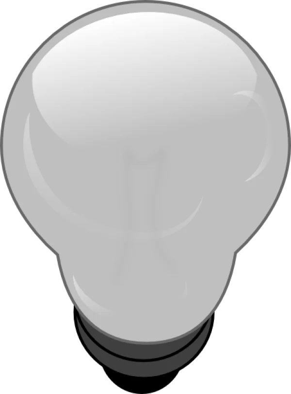 Gray Light Bulb PNG Transparent Background