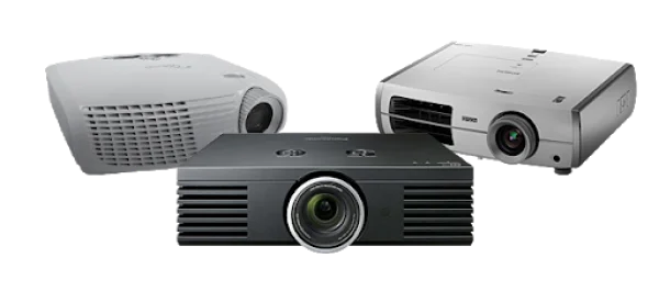 Three Video Projectors PNG Transparent Background
