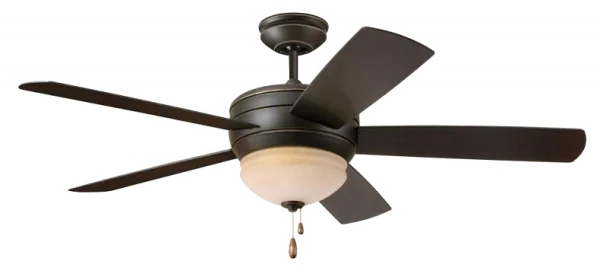 Bronze Ceiling Fan with Light PNG Transparent Background