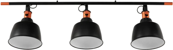 Three-Light Track Lighting Fixture PNG Transparent Background