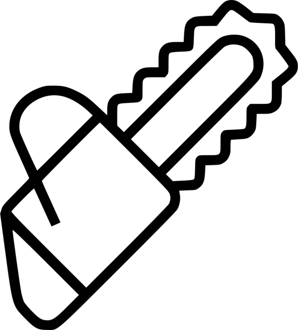 Chainsaw Outline Icon Transparent PNG