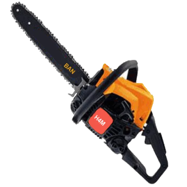 Orange and Black Chainsaw PNG Transparent Background