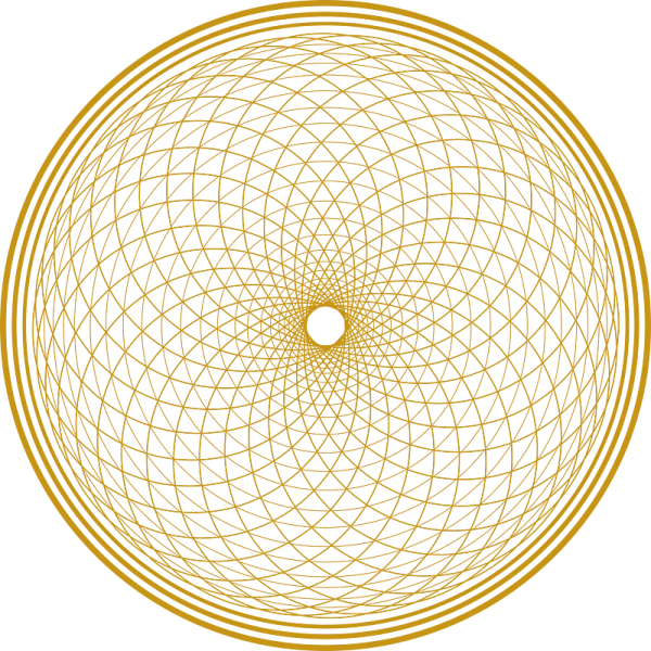 Golden Geometric Sphere Pattern PNG Transparent Background