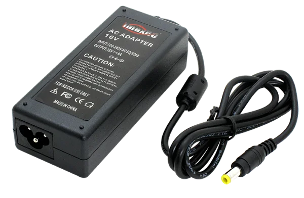 Black AC Adapter 16V PNG Transparent Background