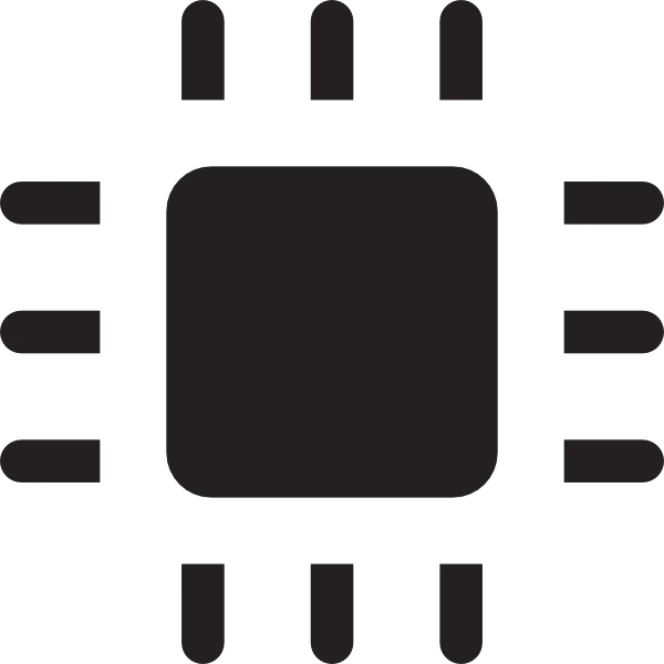 Computer Chip Icon PNG Transparent Background