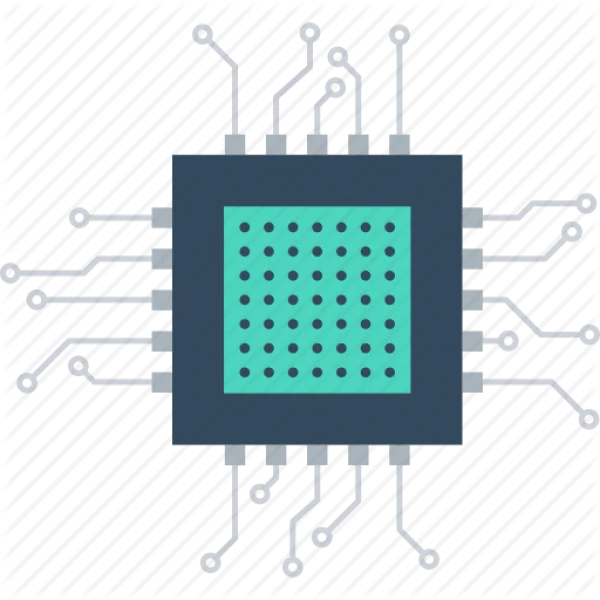 Microchip Processor Icon PNG Transparent Background