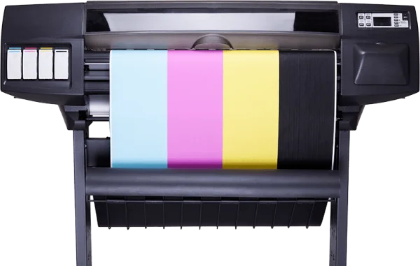 Large Format Printer CMYK Roll Transparent Background