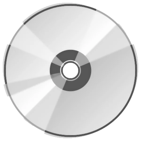 Silver Compact Disc PNG Transparent Background