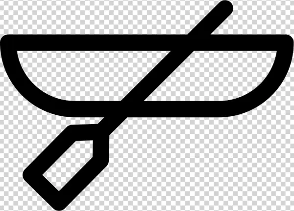 Rowboat and Oar Icon PNG Transparent Background