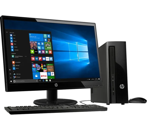 HP Desktop Computer System with Windows 10 PNG