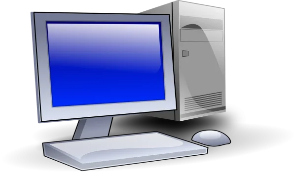 Desktop Computer Setup PNG Transparent