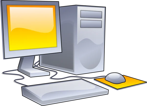 Desktop Computer Setup PNG Transparent Background