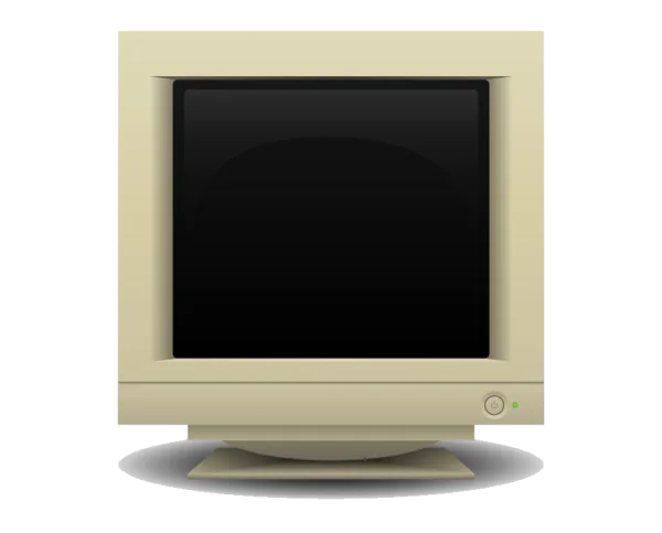 Classic CRT Monitor PNG Transparent Background