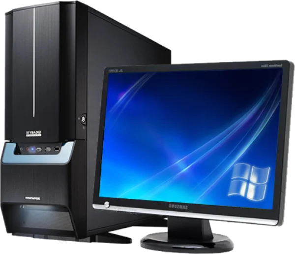 Desktop PC and Monitor PNG Transparent Background