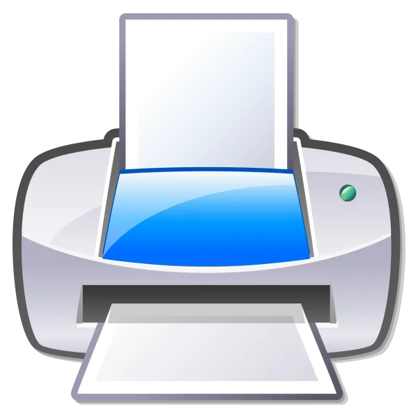 Modern Printer Icon PNG Transparent Background