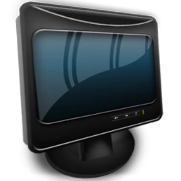 Black Flat Panel Monitor PNG Transparent Background