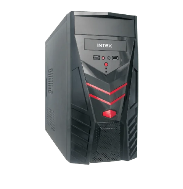 Black Intex Computer Case PNG Transparent Background