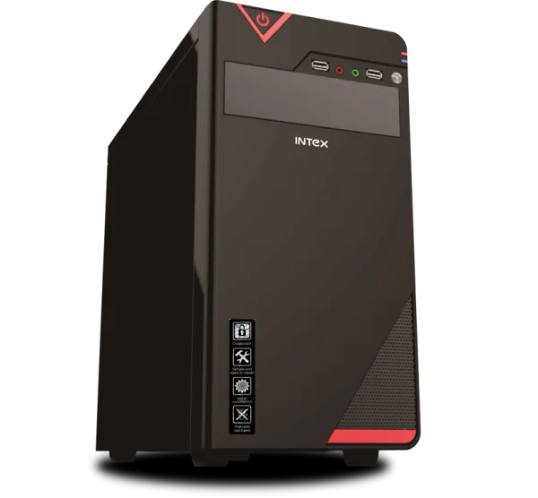 Intex Black Computer CPU Cabinet PNG Transparent Background