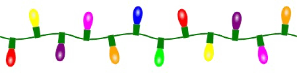 Colorful Christmas Lights String PNG Transparent Background