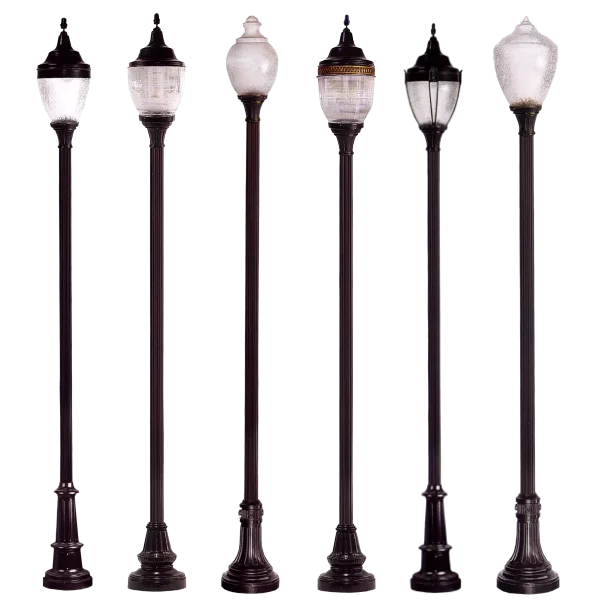 Collection of Vintage Street Lamps PNG Transparent