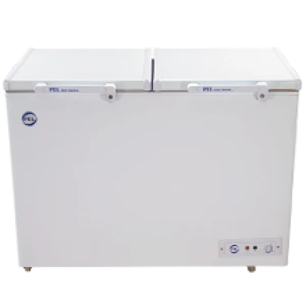 White Double Lid Chest Freezer PNG Transparent Background