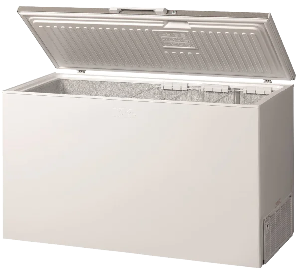 White Chest Freezer Open Lid PNG Transparent Background