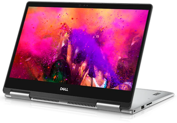 Dell 2-in-1 Laptop PNG with Colorful Screen