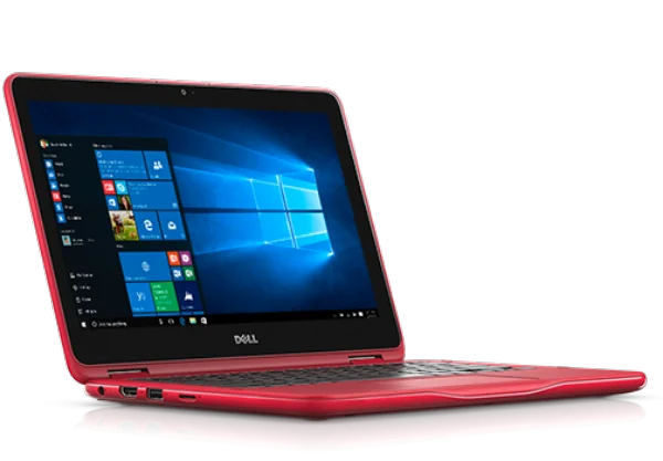 Red Dell Laptop PNG Transparent Background