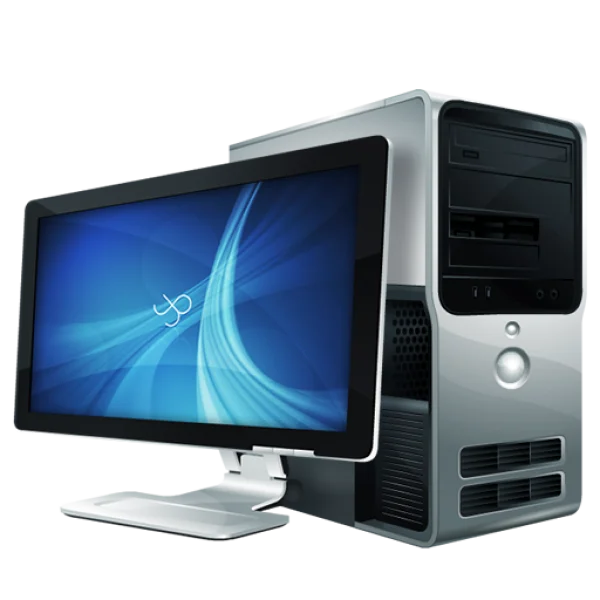 Desktop Computer and Monitor PNG Transparent