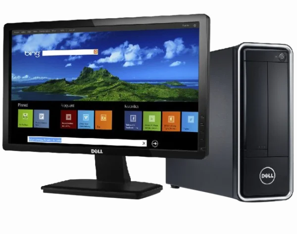 Dell Desktop Computer and Monitor PNG Transparent Background