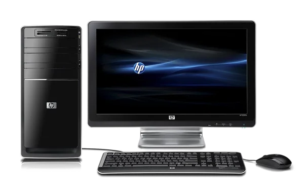 HP Desktop Computer Setup PNG Transparent Background