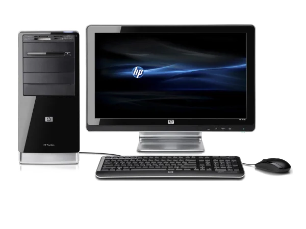 HP Desktop Computer Setup PNG Transparent Background