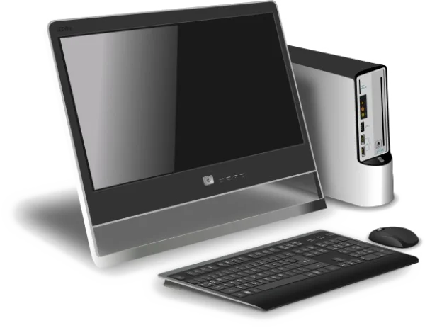 Desktop Computer Setup PNG Transparent Background