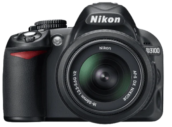 Nikon D3100 DSLR Camera PNG Transparent Background