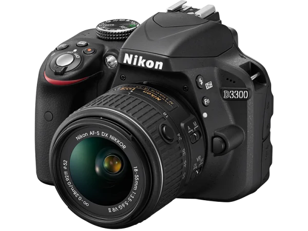 Nikon D3300 DSLR Camera PNG Transparent Background