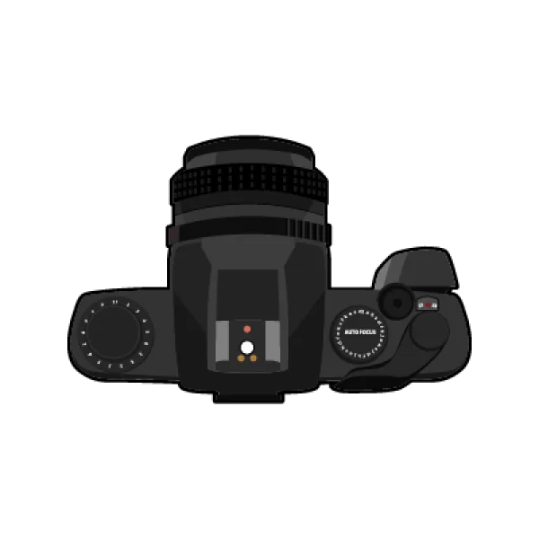 Dark Gray Camera Top View PNG Transparent
