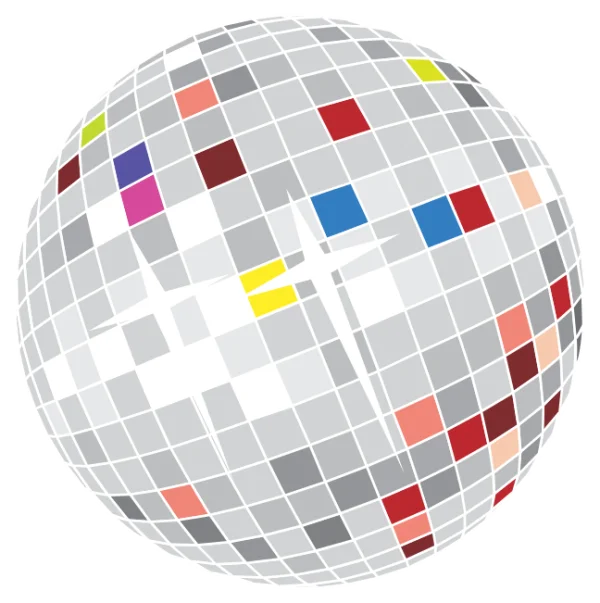Vector Disco Ball PNG Transparent Background
