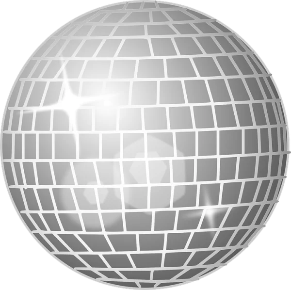 Shiny Disco Ball PNG Transparent Background