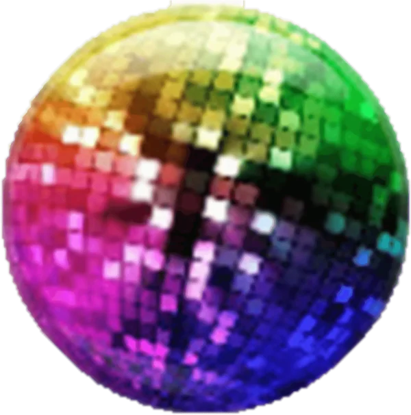 Colorful Disco Ball PNG Transparent Background