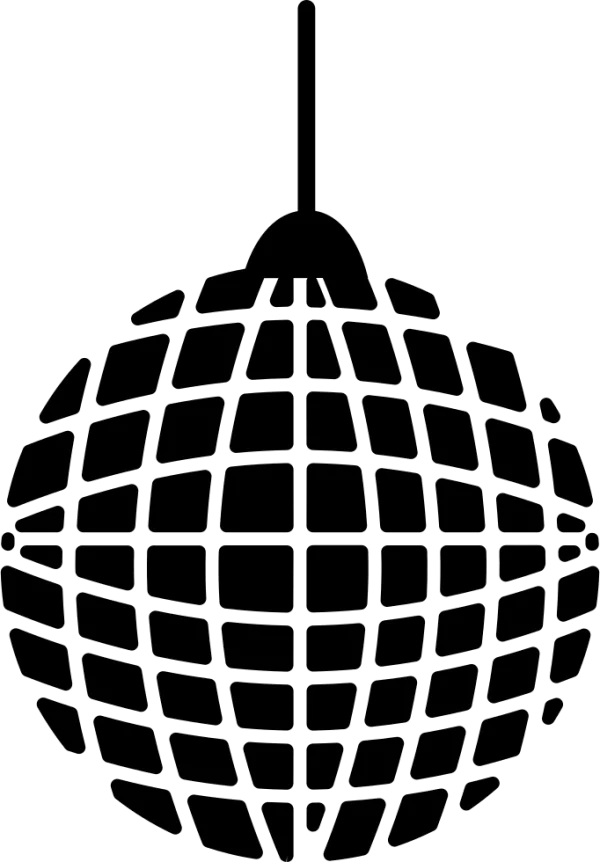 Black Disco Ball Icon PNG Transparent Background