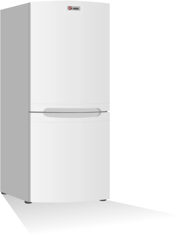 Modern White Refrigerator PNG Transparent Background