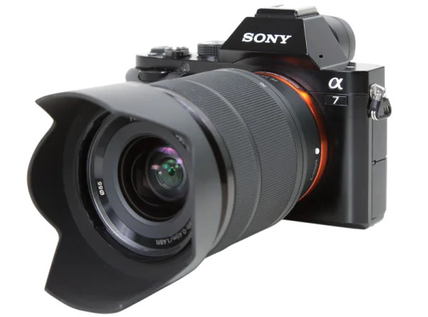 Sony Alpha 7 Camera with Lens PNG Transparent