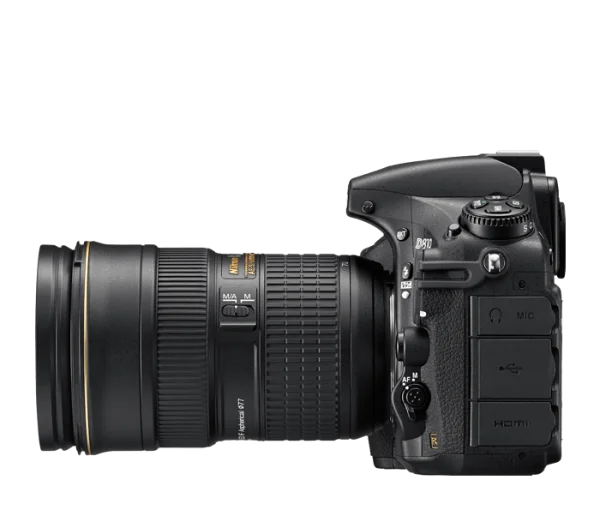 Nikon D810 DSLR Camera with Lens PNG Transparent Background