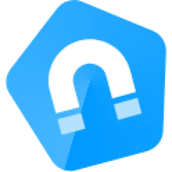 Blue Magnet Icon PNG Transparent Background